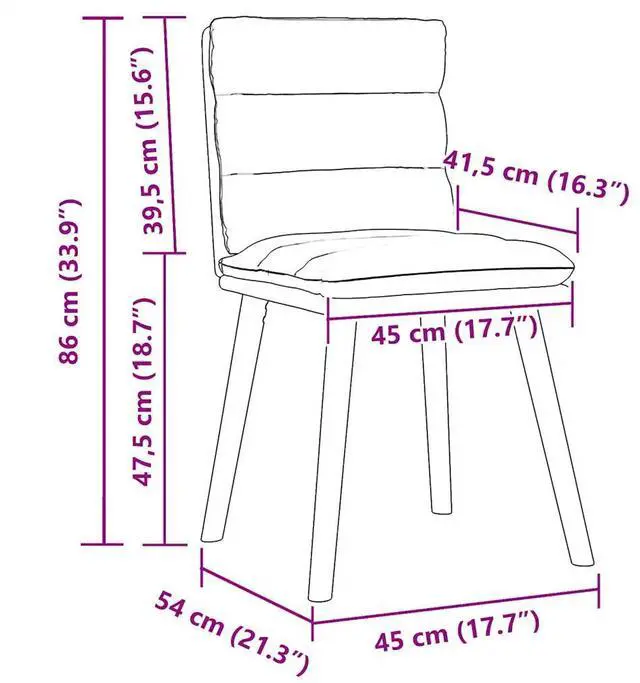 Alt view image 4 of 7 - vidaXL Dining Chairs 2 pcs Dark Gray Fabric dinner chair kitchen chair