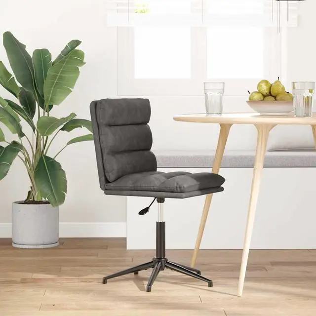 Alt view image 2 of 7 - vidaXL Dining Chair Black Faux Leather dinner chair kitchen chair dining seat