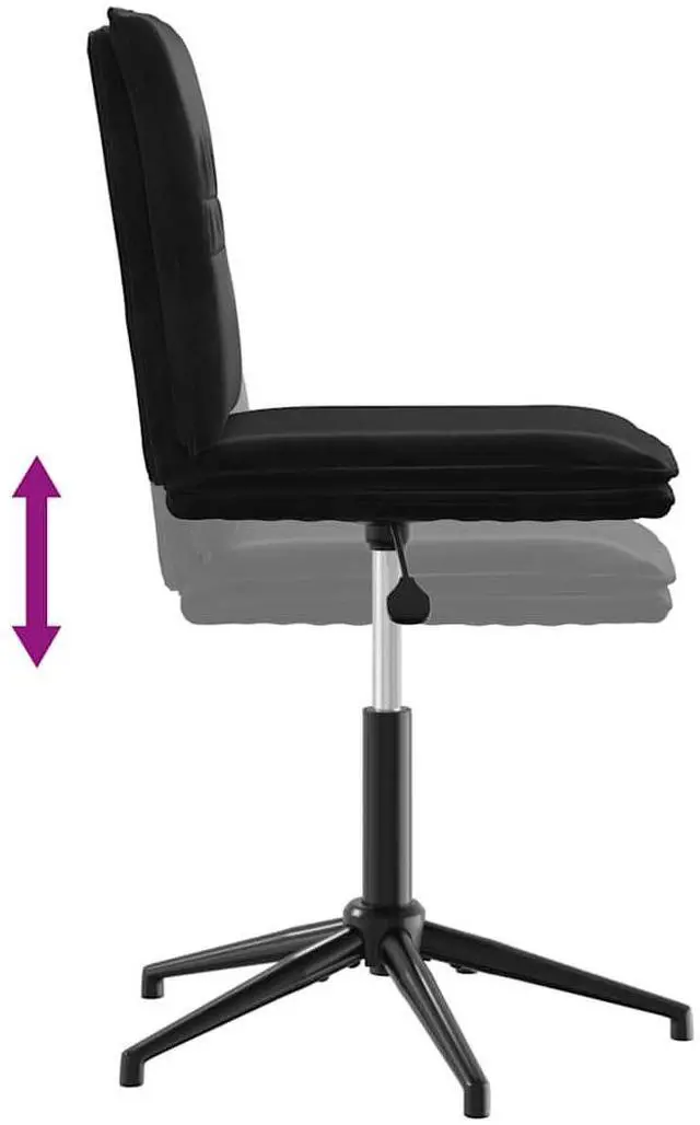 Alt view image 6 of 7 - vidaXL Dining Chair Black Velvet dinner chair kitchen chair dining seat chair