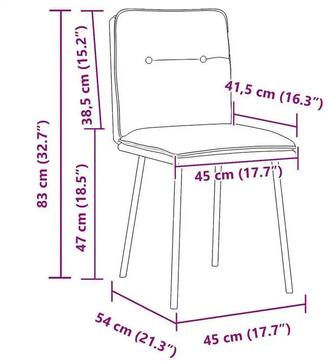 Alt view image 4 of 7 - vidaXL Dining Chairs 2 pcs Black Velvet dinner chair kitchen chair dining seat