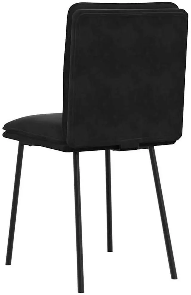 Alt view image 6 of 7 - vidaXL Dining Chairs 2 pcs Black Velvet dinner chair kitchen chair dining seat
