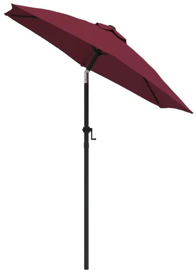 Alt view image 12 of 16 - vidaXL Parasol Burgundy 78.7"x83.1" Aluminum