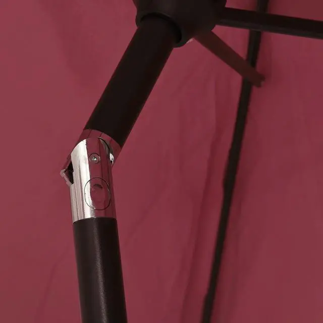 Alt view image 15 of 16 - vidaXL Parasol Burgundy 78.7"x83.1" Aluminum