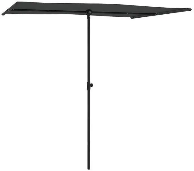 Alt view image 14 of 18 - vidaXL Outdoor Parasol with Aluminum Pole 6.6'x4.9' Anthracite
