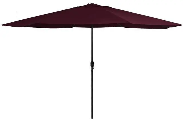 Main image of vidaXL Garden Parasol with Metal Pole Patio Umbrella Sunshade Bordeaux Red