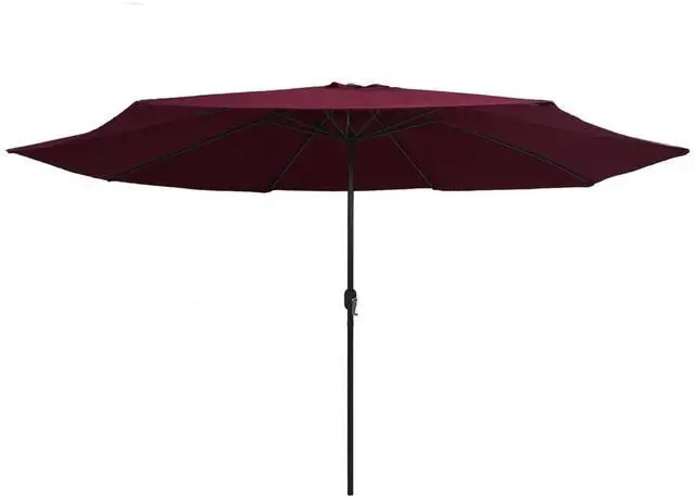 Alt view image 2 of 6 - vidaXL Garden Parasol with Metal Pole Patio Umbrella Sunshade Bordeaux Red