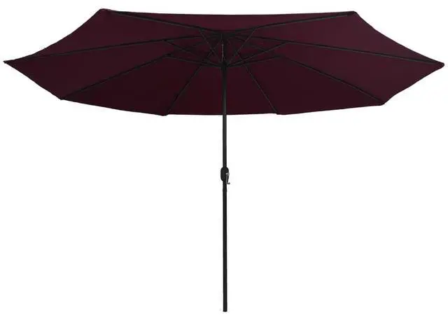 Alt view image 3 of 6 - vidaXL Garden Parasol with Metal Pole Patio Umbrella Sunshade Bordeaux Red