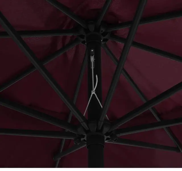 Alt view image 5 of 6 - vidaXL Garden Parasol with Metal Pole Patio Umbrella Sunshade Bordeaux Red