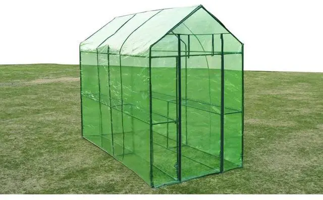 Alt view image 12 of 13 - vidaXL Greenhouse Grow House Green House for Outdoor Plant Growing Steel XL