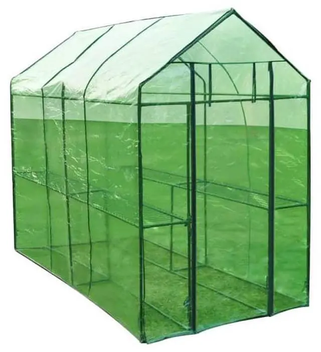 Alt view image 13 of 13 - vidaXL Greenhouse Grow House Green House for Outdoor Plant Growing Steel XL