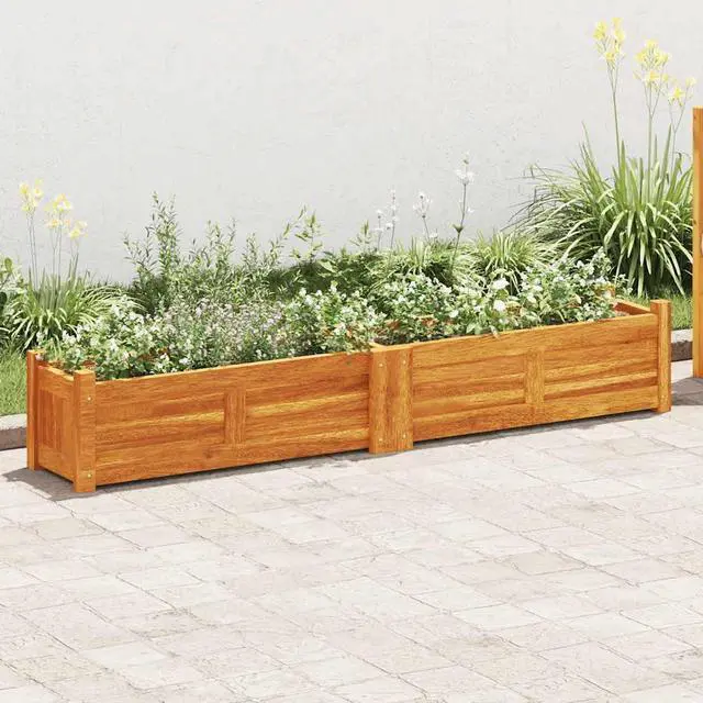 Alt view image 10 of 15 - vidaXL Solid Wooden Outdoor Raised Bed 59" Garden Flowers Plant Display Rack