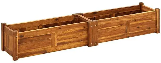 Alt view image 15 of 15 - vidaXL Solid Wooden Outdoor Raised Bed 59" Garden Flowers Plant Display Rack