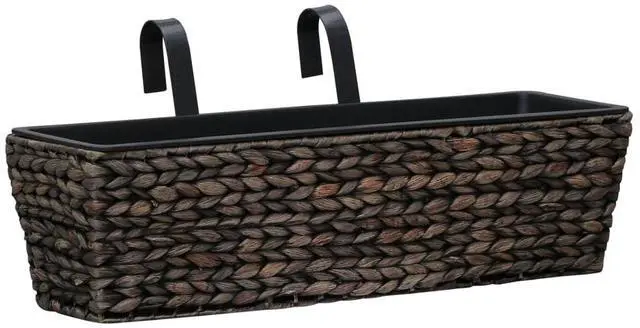 Alt view image 10 of 15 - vidaXL Garden Planters 2 pcs Water Hyacinth Brown