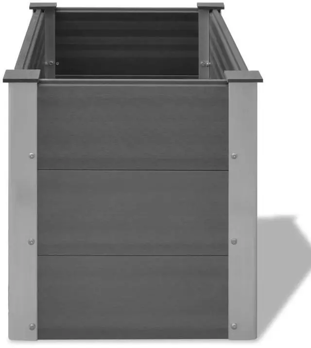 Alt view image 15 of 17 - vidaXL Garden Raised Bed WPC 39.4"x19.7"x21.3" Gray