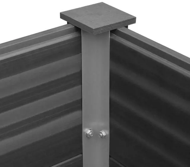Alt view image 17 of 17 - vidaXL Garden Raised Bed WPC 39.4"x19.7"x21.3" Gray