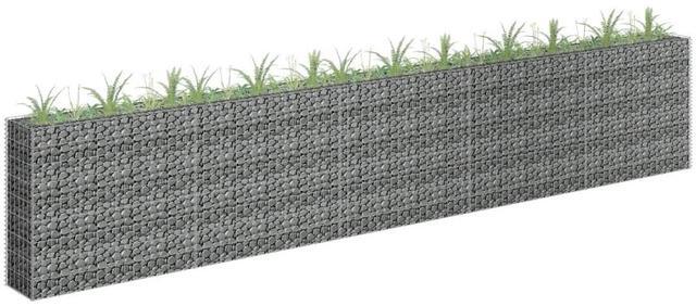 Alt view image 7 of 7 - vidaXL Gabion Raised Bed Galvanized Steel 177.2"x35.4" Planter Basket Pot Wall