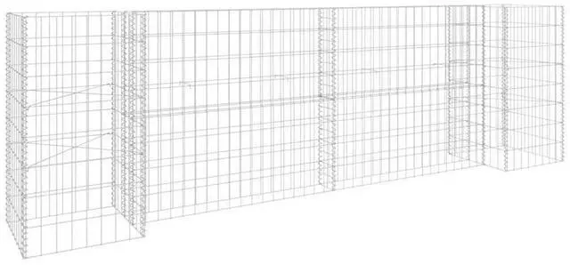 Alt view image 15 of 15 - vidaXL H-Shaped Gabion Planter Steel Wire 31.5" Flower Bed Basket Pot Garden