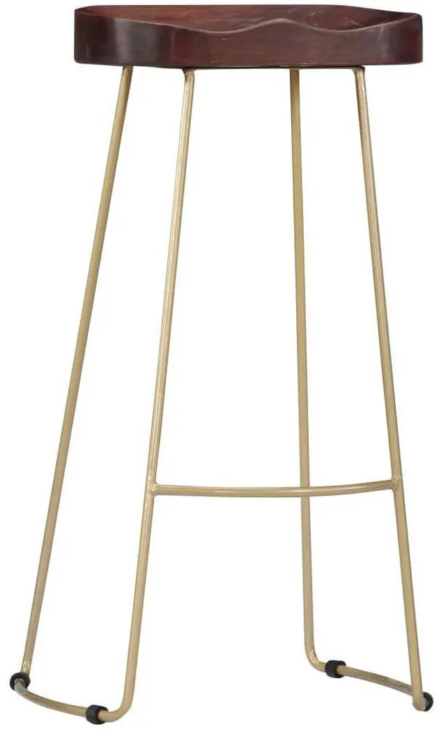 Alt view image 12 of 17 - vidaXL Gavin Bar Stools 2 pcs Solid Mango Wood