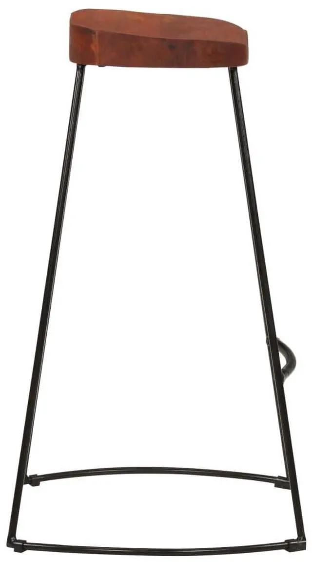 Alt view image 8 of 10 - vidaXL Gavin Bar Stools 2 pcs 19.7"x15.7"x30.7" Solid Wood Mango