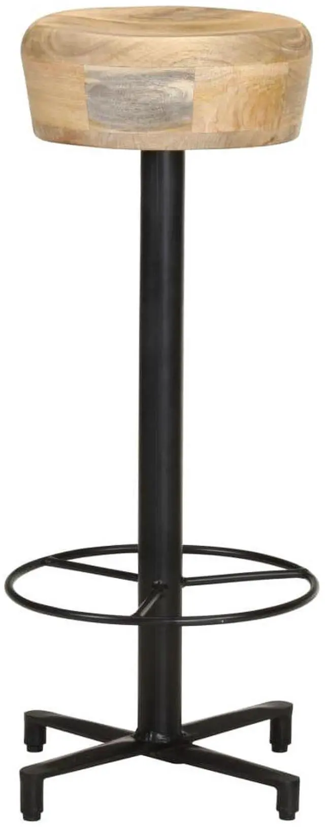 Alt view image 12 of 16 - vidaXL Bar Stools 2 pcs 30" Solid Mango Wood