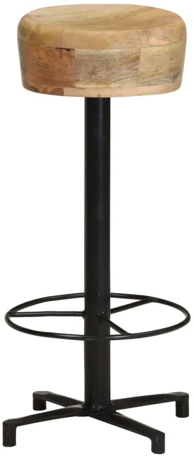 Alt view image 11 of 16 - vidaXL Bar Stools 2 pcs 30" Solid Mango Wood