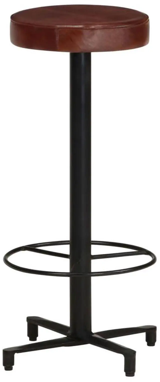 Alt view image 12 of 17 - vidaXL Bar Stools 2 pcs 30" Real Leather
