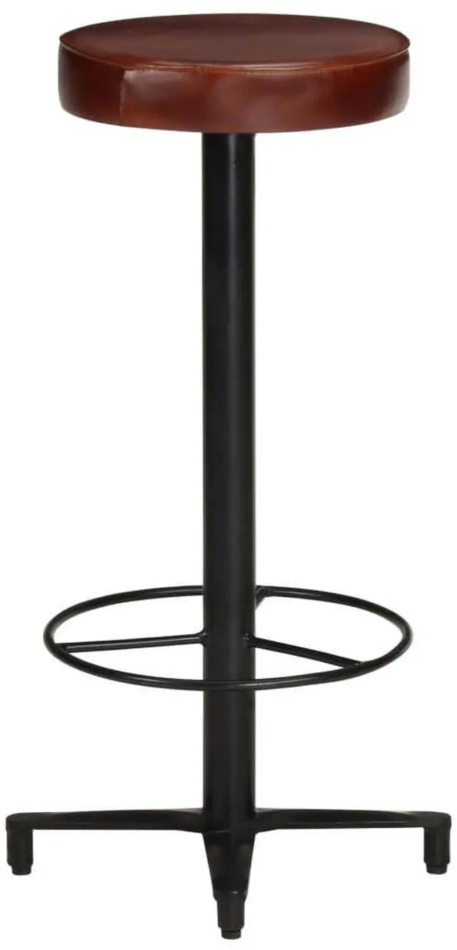 Alt view image 13 of 17 - vidaXL Bar Stools 2 pcs 30" Real Leather