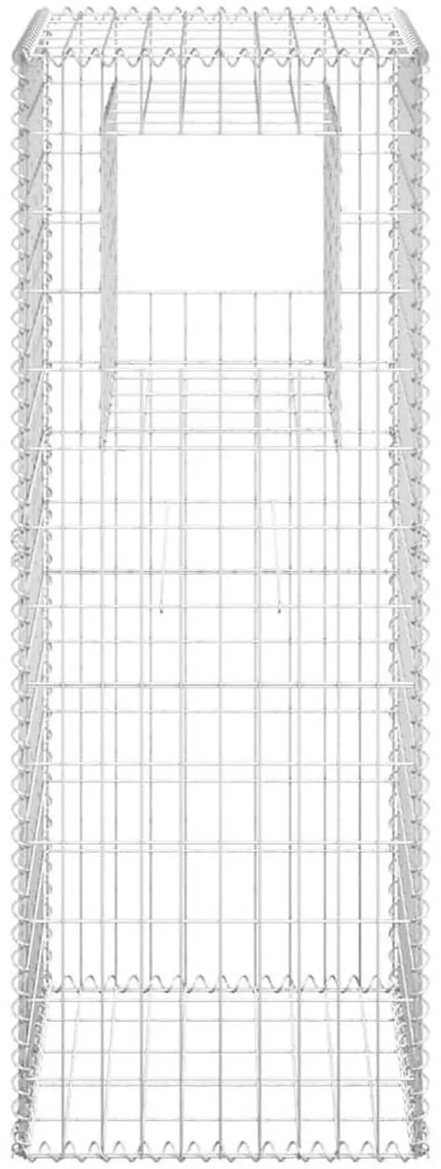 Alt view image 9 of 12 - vidaXL Gabion Basket Post 19.7"x19.7"x55.1" Iron