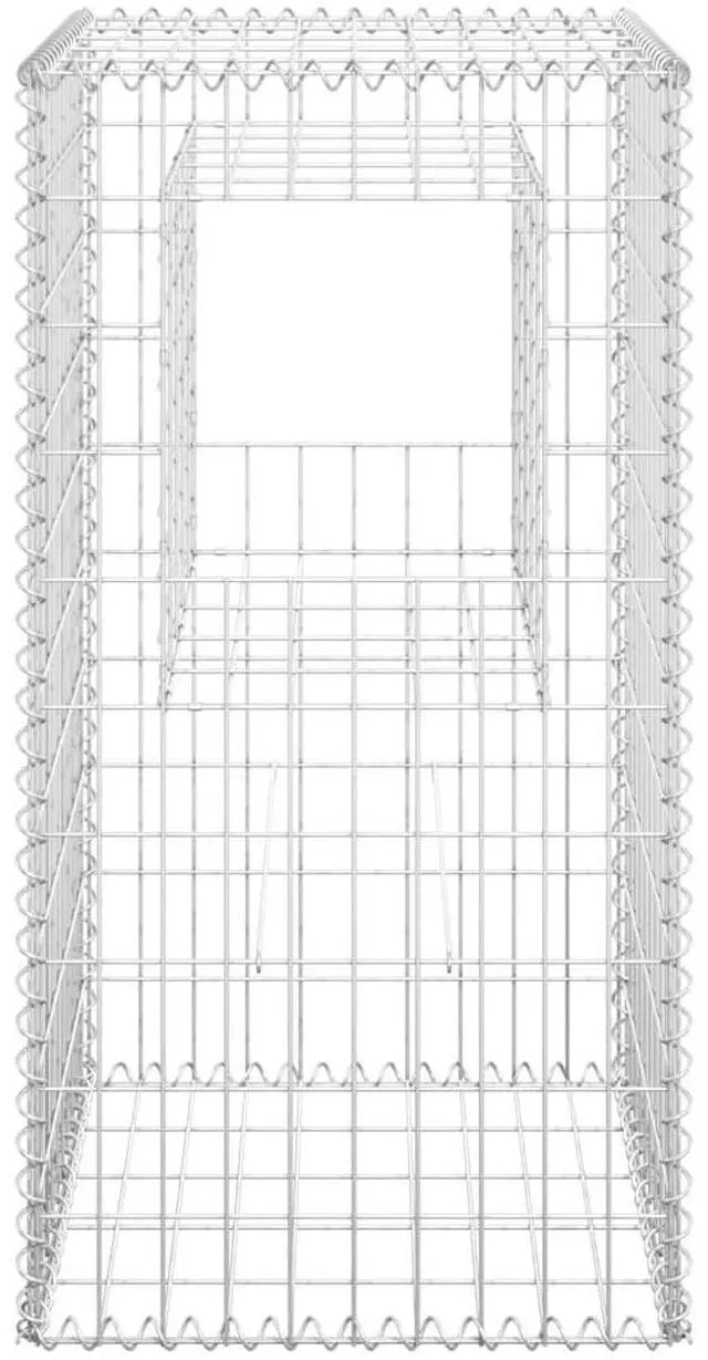 Alt view image 10 of 13 - vidaXL Gabion Basket Post 19.7"x19.7"x39.4" Iron
