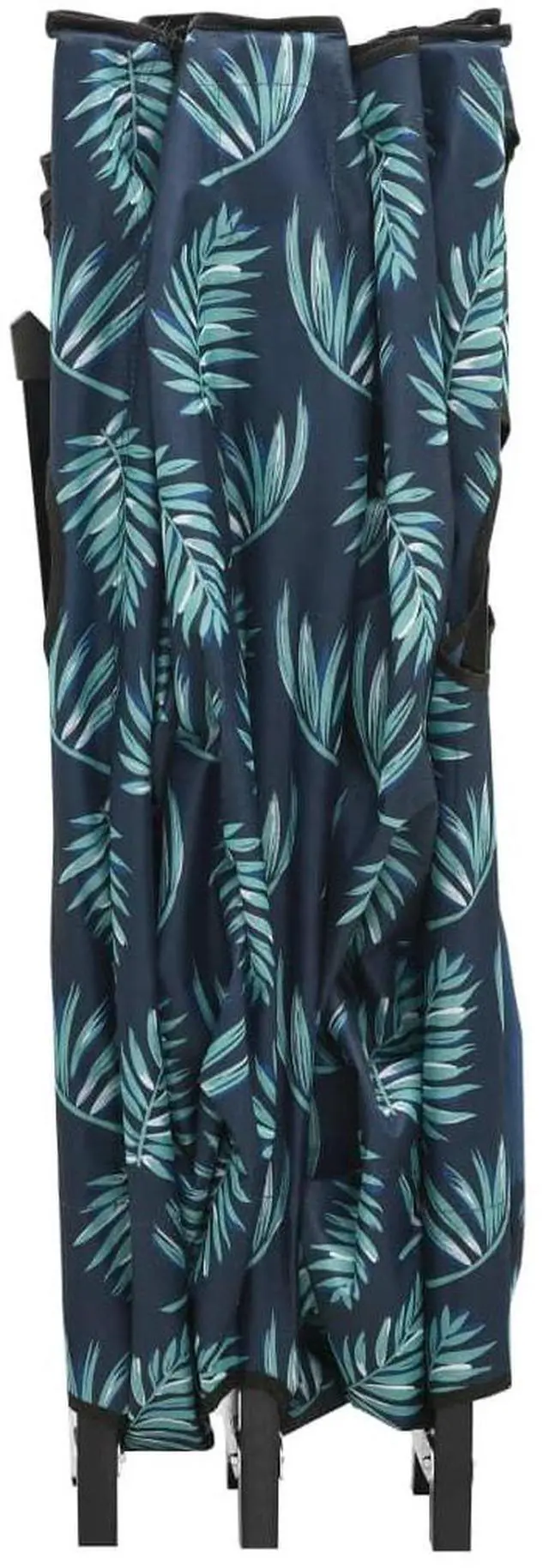 Alt view image 9 of 10 - vidaXL Two Person Folding Sun Lounger Leaf Print Steel