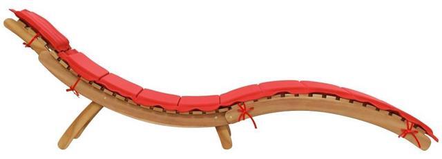 Alt view image 6 of 7 - vidaXL Sun Loungers with Cushions Patio Outdoor 2 Pcs Red Solid Wood Acacia