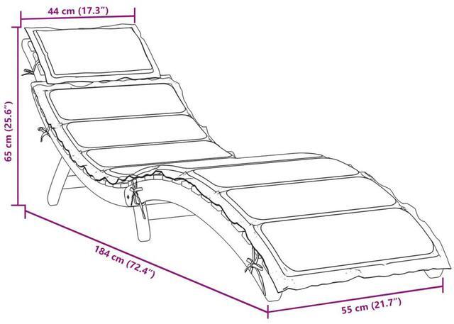 Alt view image 4 of 7 - vidaXL Sun Loungers with Cushions Patio Outdoor 2 Pcs Red Solid Wood Acacia