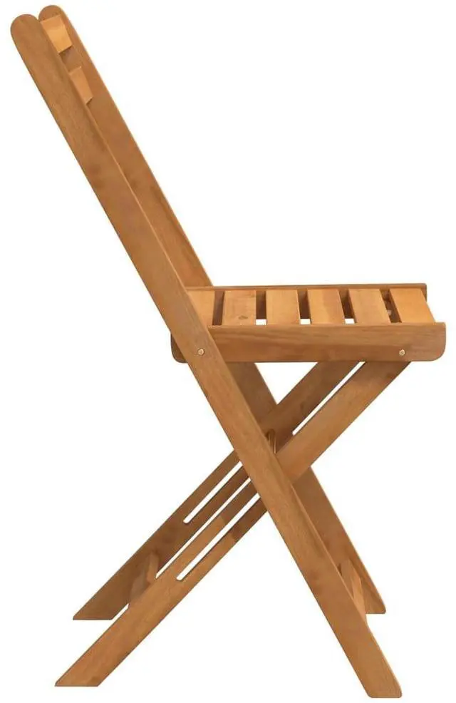 Alt view image 5 of 7 - vidaXL Folding Bistro Chairs Outdoor Patio Furniture 4 Pcs Solid Wood Acacia