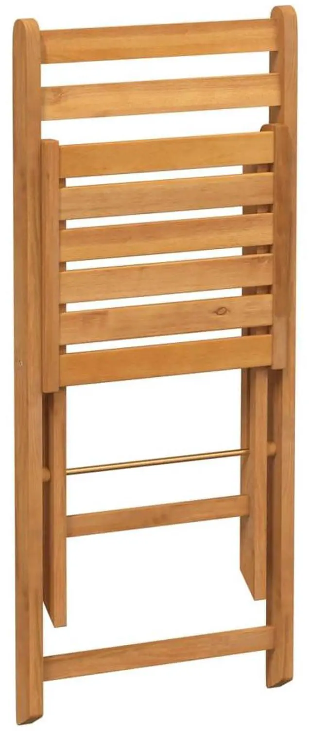 Alt view image 7 of 7 - vidaXL Folding Bistro Chairs Outdoor Patio Furniture 4 Pcs Solid Wood Acacia