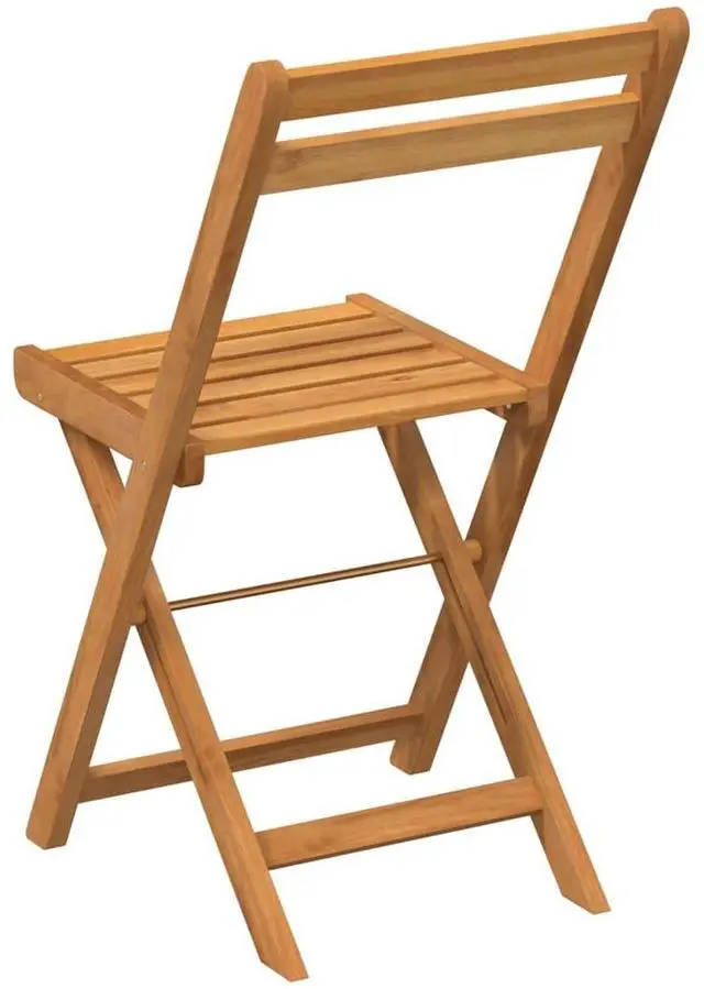 Alt view image 6 of 7 - vidaXL Folding Bistro Chairs Outdoor Patio Furniture 4 Pcs Solid Wood Acacia