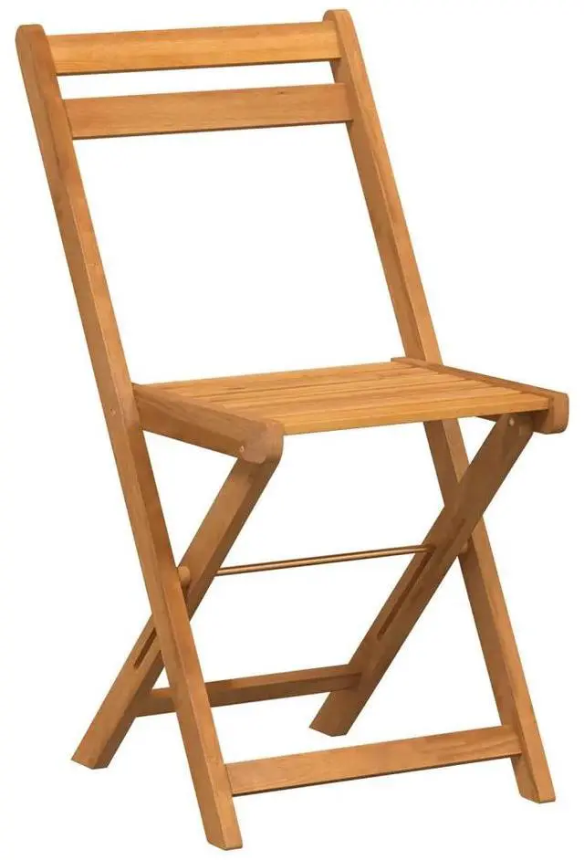 Alt view image 4 of 7 - vidaXL Folding Bistro Chairs Outdoor Patio Furniture 4 Pcs Solid Wood Acacia