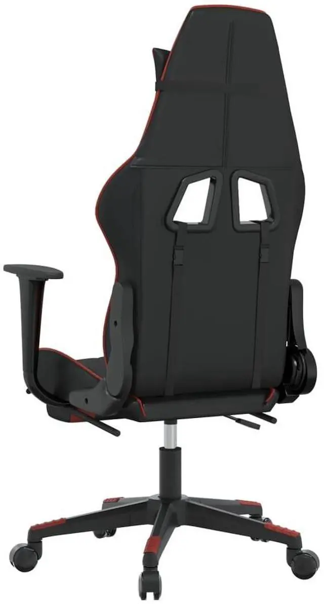 Alt view image 8 of 10 - vidaXL Gaming Chair with Footrest Black and Cream Fabric