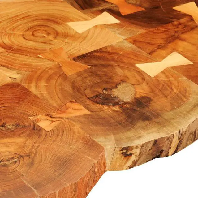 Alt view image 12 of 16 - vidaXL Coffee Table 13.8" 6 Trunks Solid Sheesham Wood