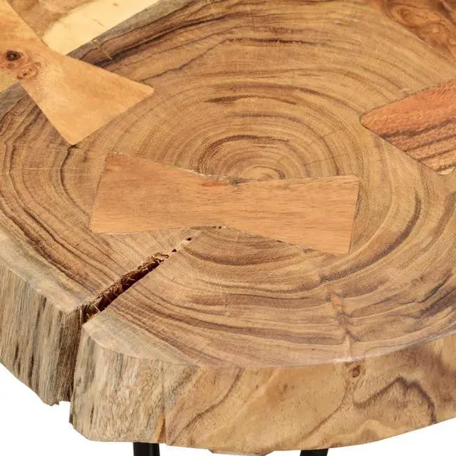 Alt view image 16 of 16 - vidaXL Coffee Table 13.8" 6 Trunks Solid Sheesham Wood