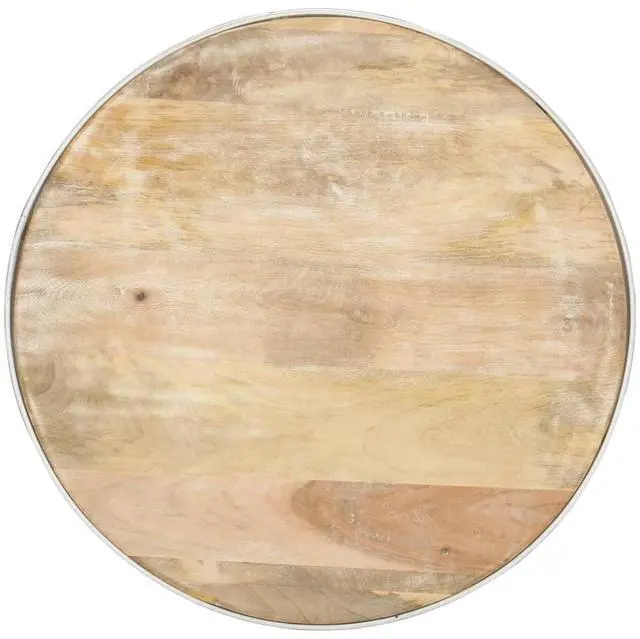 Alt view image 9 of 13 - vidaXL Coffee Table White 26.8"x26.8"x14.2" Solid Mango Wood