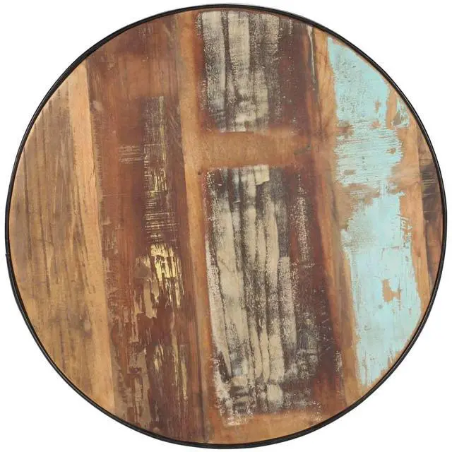 Alt view image 11 of 15 - vidaXL Coffee Table Black  26.8"x26.8"x14.2" Solid Reclaimed Wood