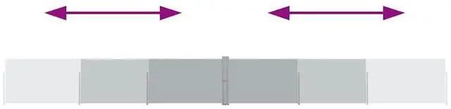 Alt view image 6 of 7 - vidaXL Retractable Side Awning Folding Privacy Screen 55.1"x472.4" Anthracite