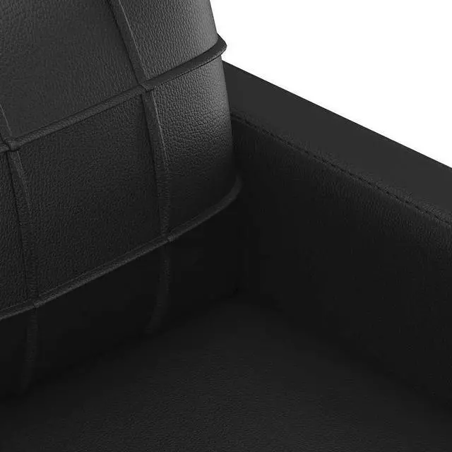 Alt view image 6 of 7 - vidaXL Sofa Upholstered Accent Single Sofa Chair with Pillow Black Faux Leather