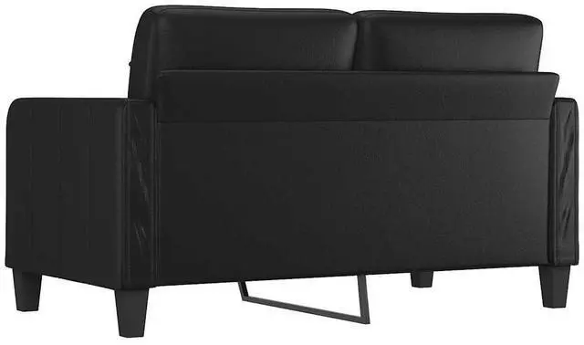 Alt view image 5 of 7 - vidaXL Sofa Accent Upholstered Loveseat Couch Sofa Settee Black Faux Leather