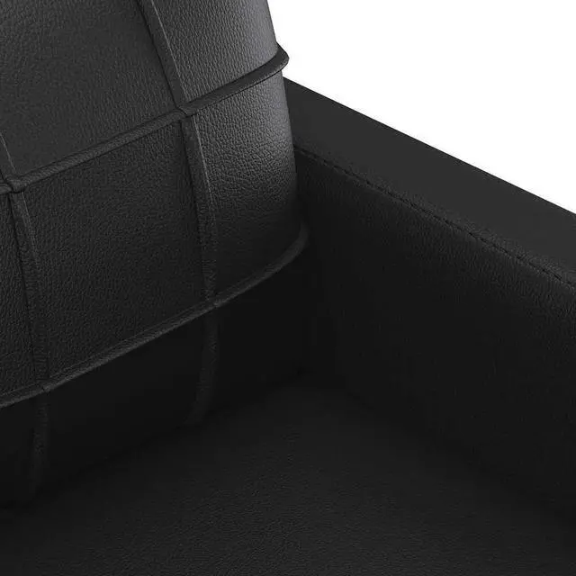 Alt view image 6 of 7 - vidaXL Sofa Accent Upholstered Loveseat Couch Sofa Settee Black Faux Leather