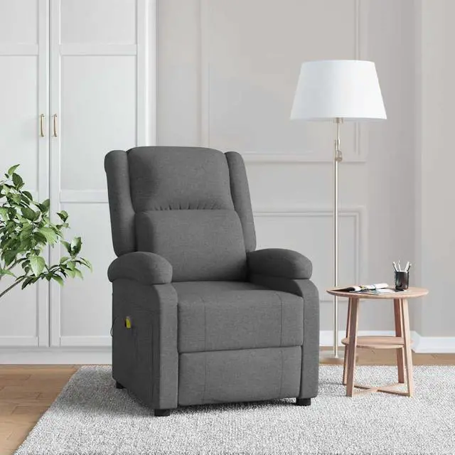 Main image of vidaXL Massage Chair Adjustable Reclining Seating Furniture Dark Gray Fabric