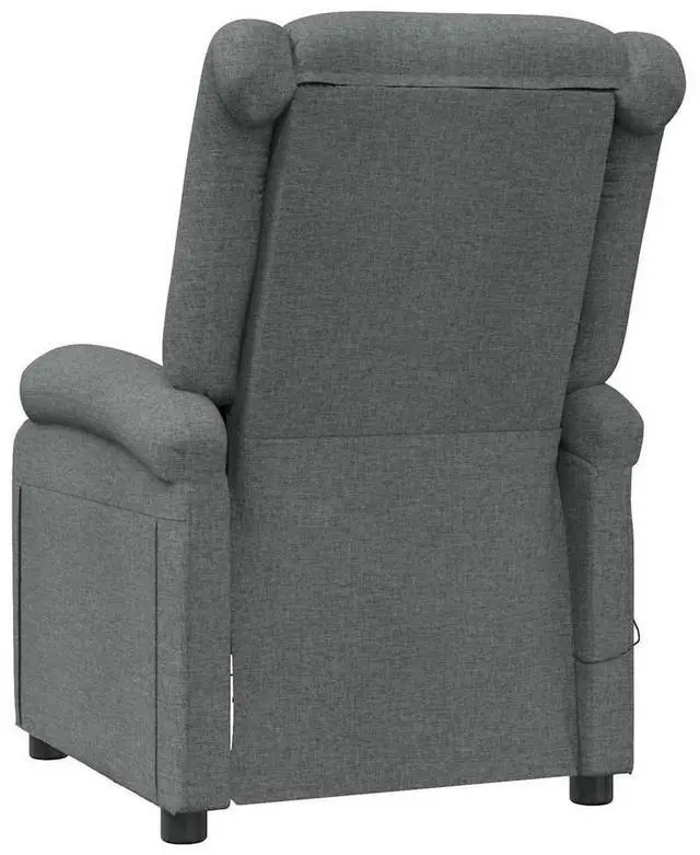 Alt view image 5 of 7 - vidaXL Massage Chair Adjustable Reclining Seating Furniture Dark Gray Fabric