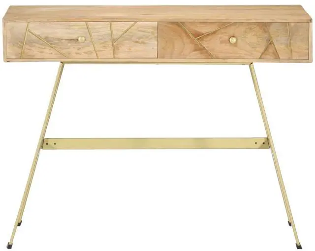 Alt view image 17 of 18 - vidaXL Writing Desk with Drawers 39.4"x21.7"x29.5" Solid Mango Wood