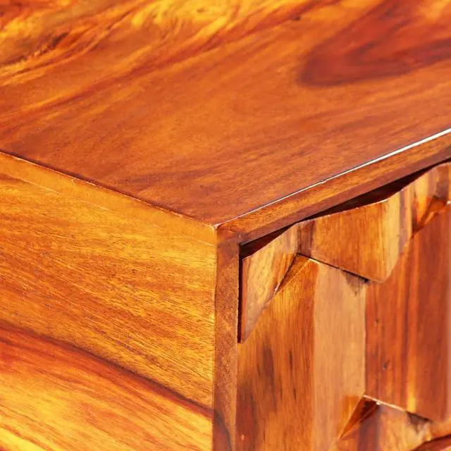 Alt view image 14 of 15 - vidaXL Writing Table Solid Sheesham Wood 46.5"x19.7"x30"