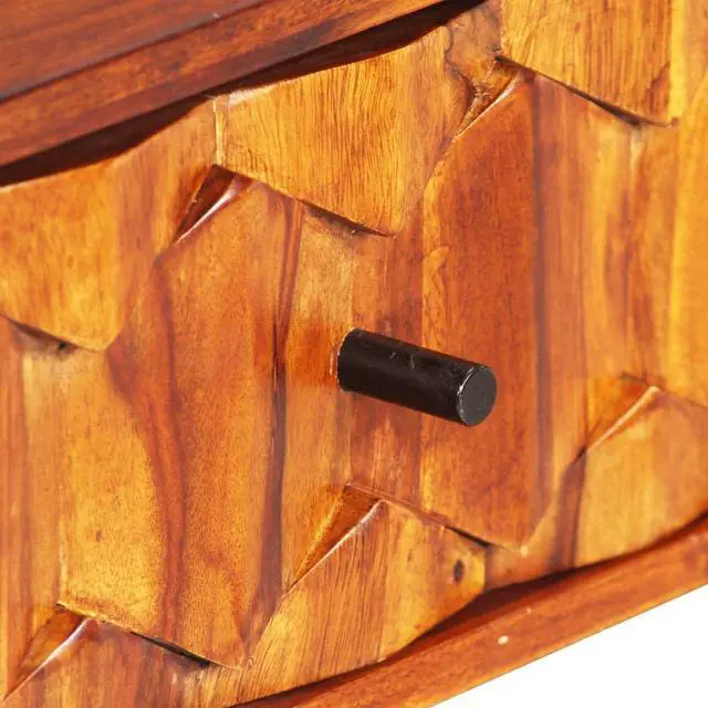 Alt view image 13 of 15 - vidaXL Writing Table Solid Sheesham Wood 46.5"x19.7"x30"